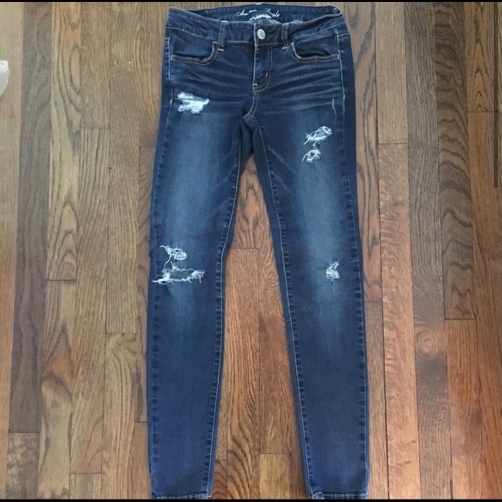 AE Ripped Denim Skinny Jeans